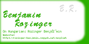 benjamin rozinger business card